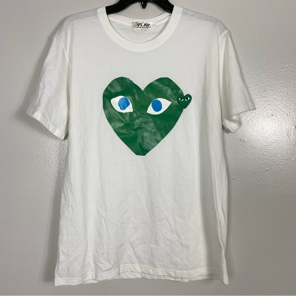 Comme des Garçons PLAY Double Heart T-Shirt - Picture 1 of 10